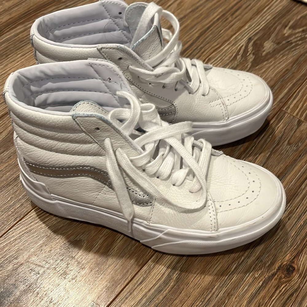 Vans sk8 hi Stacked White 6.5 leather